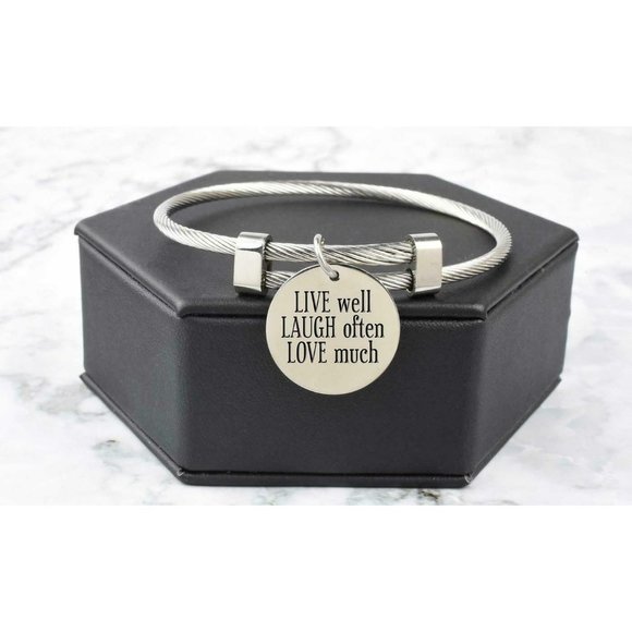 Inspirational Bangle Bracelet Stainless Steel - Picture 7 of 9